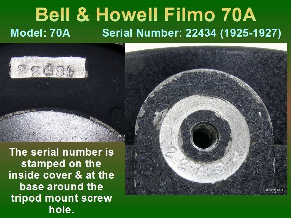 bell howell filmo serial numbers
